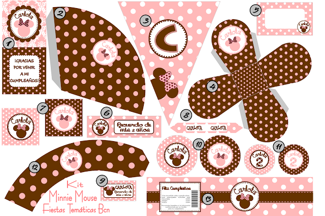 KIT PERSONALIZADO IMPRIMIBLE MINNIE MOUSE KIT PERSONALIZADO IMPRIMIBLE MINNIE MOUSE
