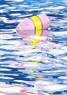 Under-Painting For "Pink And Yellow Buoy" - Watercolor Under-Painting For "Pink And Yellow Buoy" - Watercolor