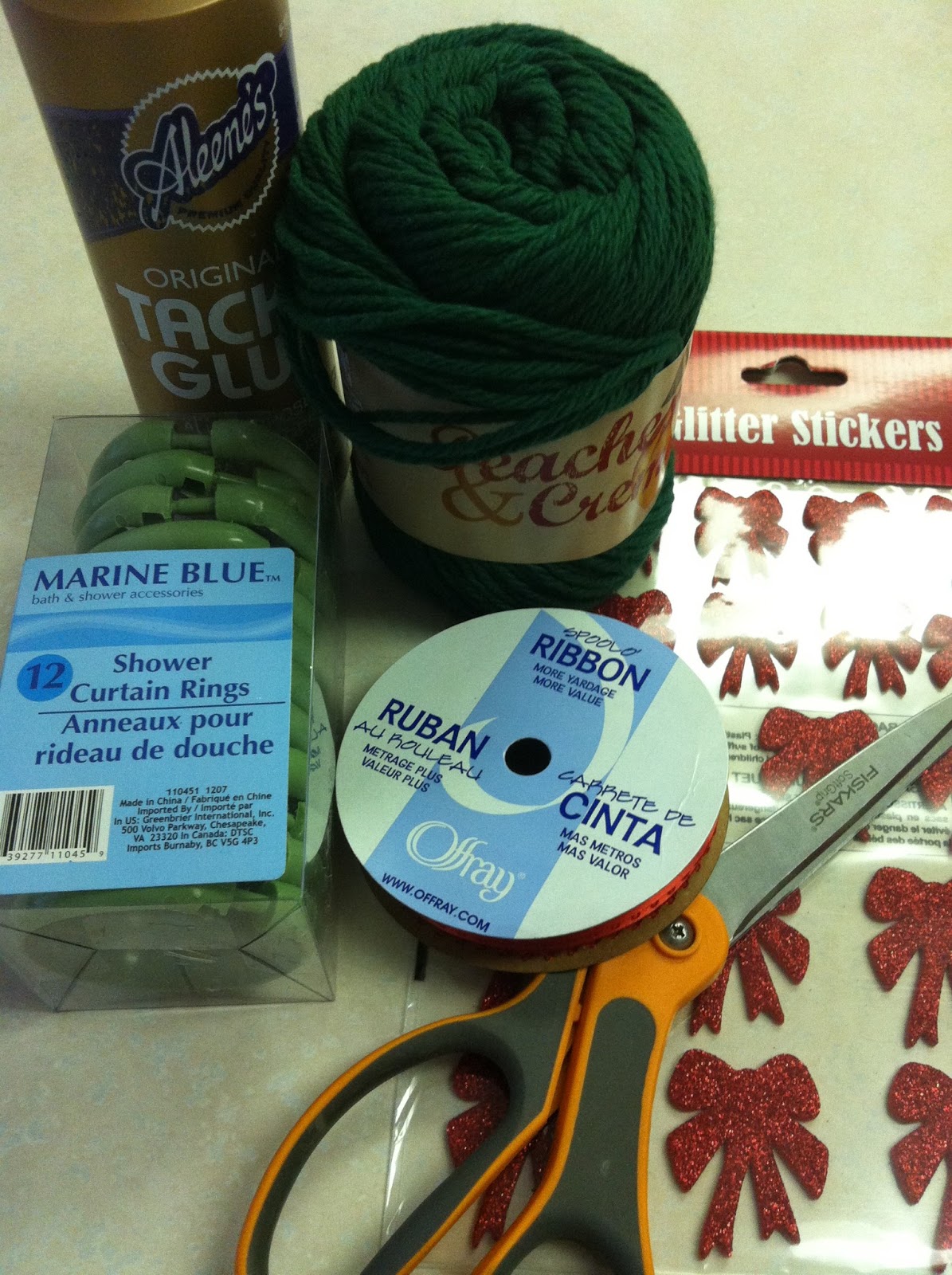 Handmade by CJ DIY Shower Ring Christmas Wreath Ornaments