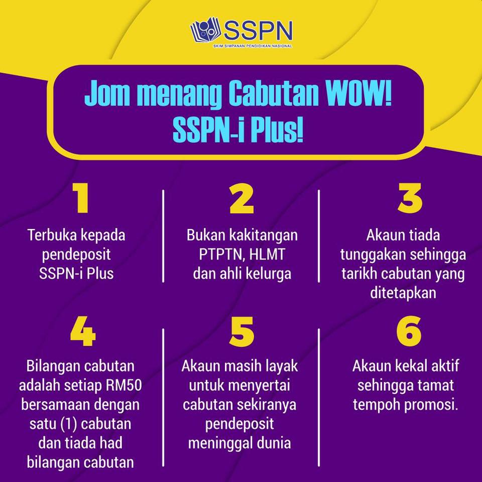 Jom menang Cabutan WOW! SSPN-i Plus