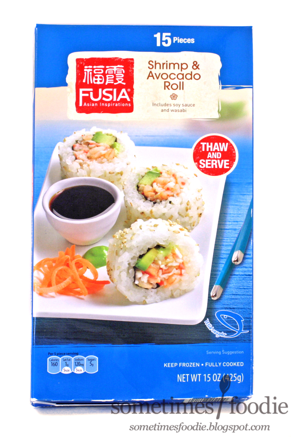 Sometimes Foodie Fusia Frozen Shrimp & Avocado Rolls Aldi