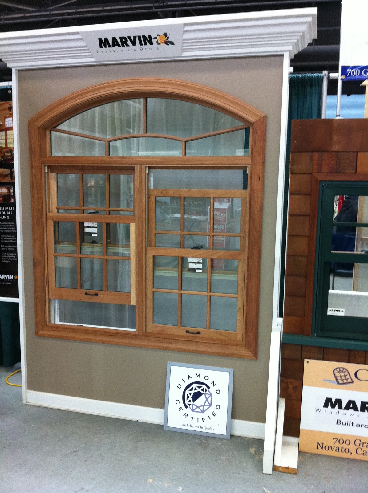 windows marvin hung double transom sonoma interior otg glass roundtop cherry pair