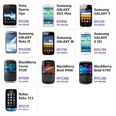 List Rebate Smartphone (Telefon Pintar) - RM200