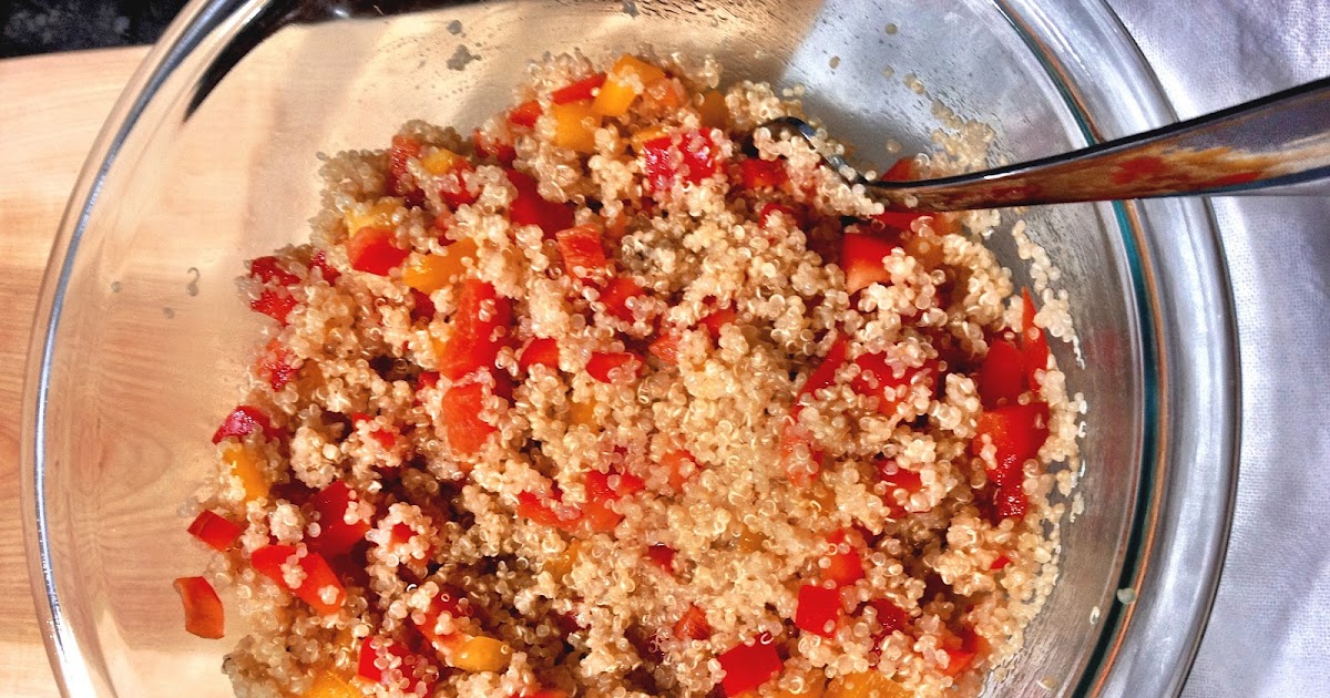 Farm Love. QUINOA AND BELL PEPPER SALAD WITH HONEYLIME DRESSING