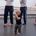 Baby choreographer teaching modern dance class (Video)