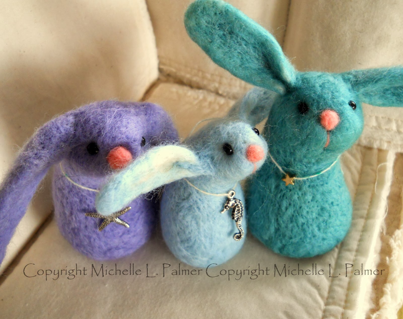 Michelle Palmer Needle Felted Rabbits!