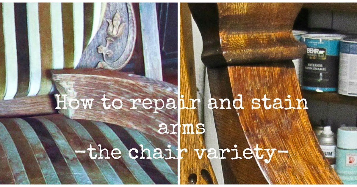 Reposhture Studio How to match the grain when staining a broken wood arm