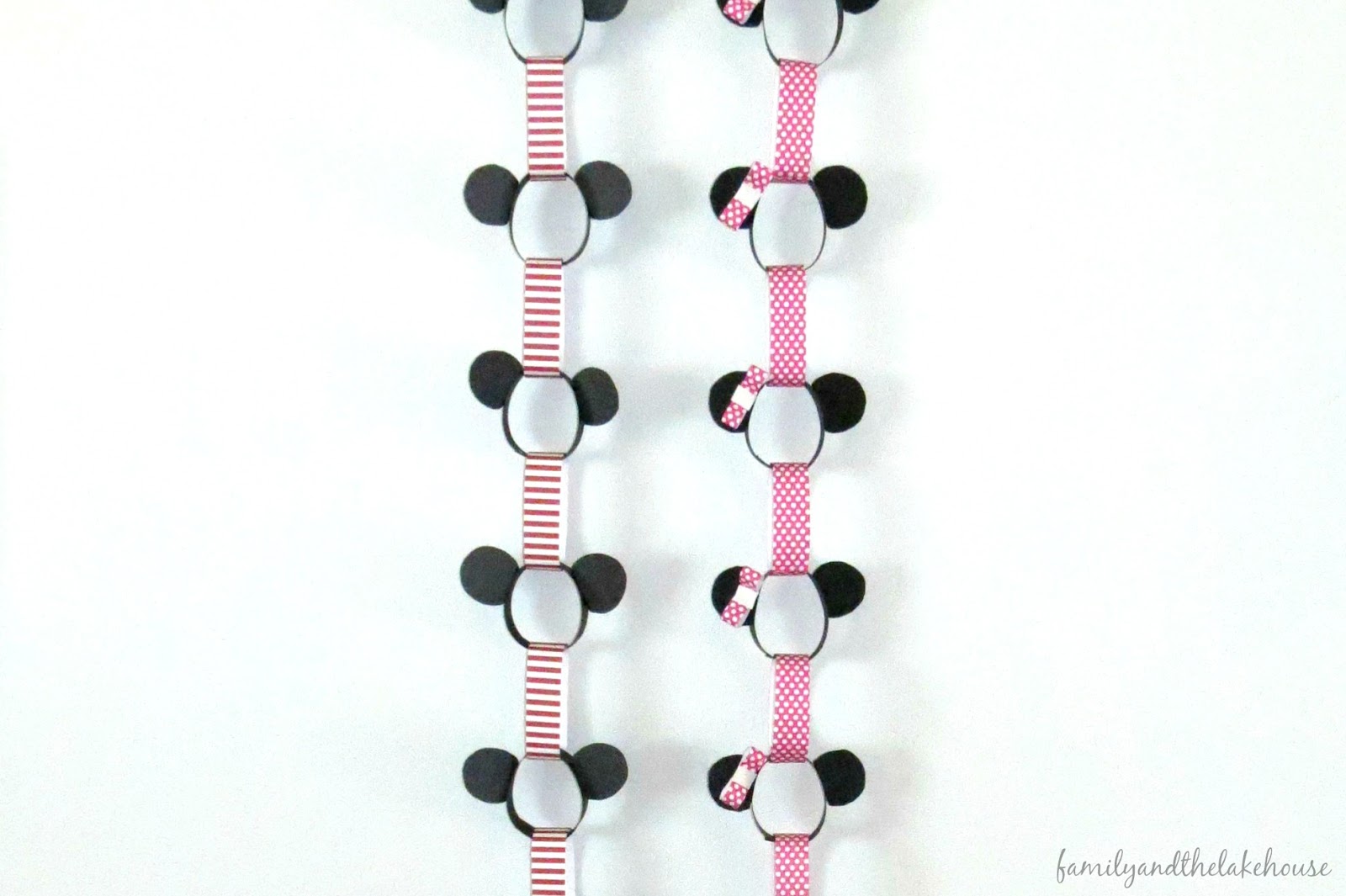 Family and the Lake House Disney Paper Chain Link Countdown