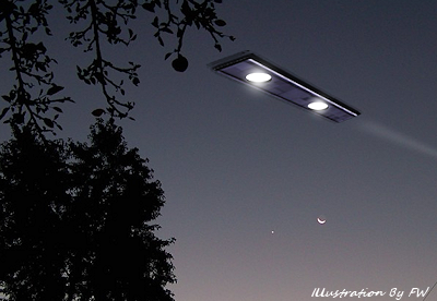 Rectangular UFO Moves Over Home Rectangular UFO Moves Over Home