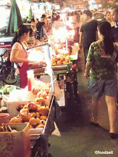 Later in the night he will be lining up with hundreds of sellers to try and sell his fruit