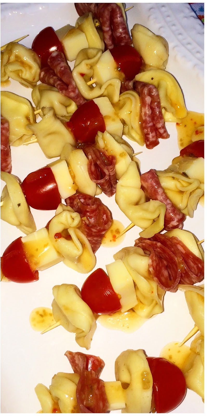 Christina Lea Loves Tortellini Pasta Salad Skewers