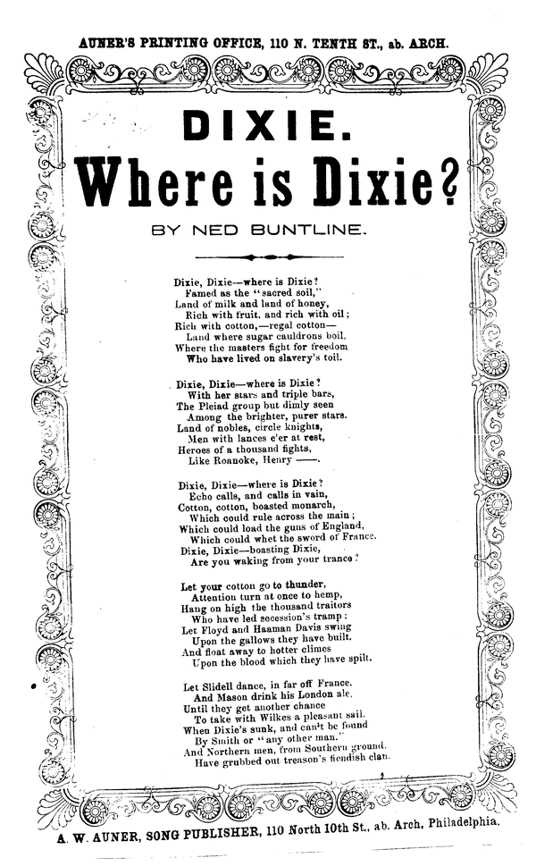Random Thoughts on History Dixie, Where is Dixie?