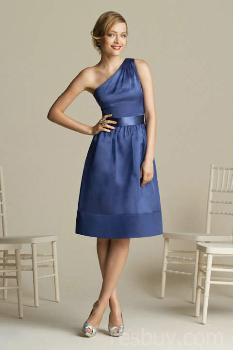 Images For Navy Blue Bridesmaid Dresses Under 100 Perfect Navy Blue Bridesmaid Dresses Under 100 One Shoulder Tea Length