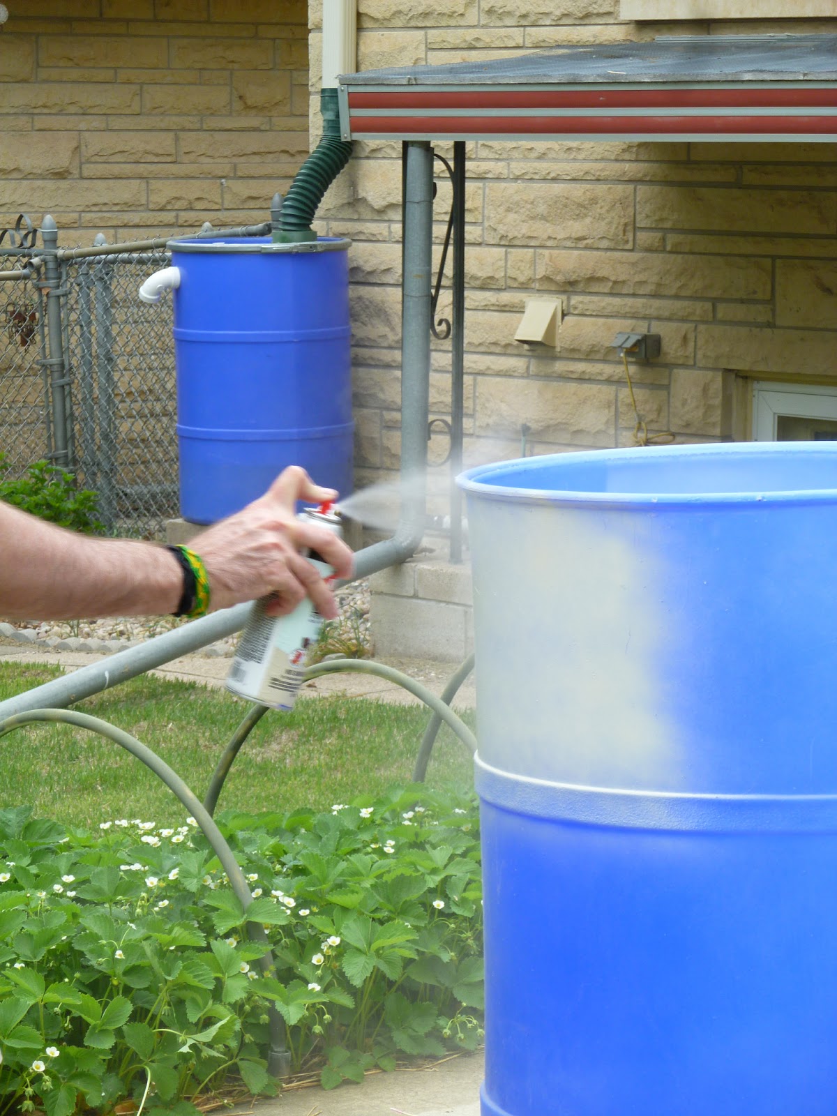 Painting on the Ceiling Painting A Rain Barrel