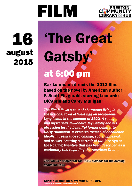 Eating Our Way Through Wisconsin Film_16 >> Wembley Matters The Great Gatsby Screened At Preston Library On Eating Our Way Through Wisconsin Film_16 >> Wembley Matters The Great Gatsby Screened At Preston Library On
