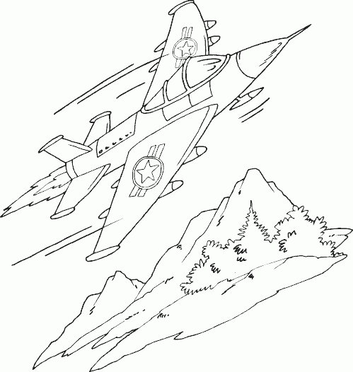 Printable Airplane Coloring Sheet - For Kids Boys Drawing a Plane