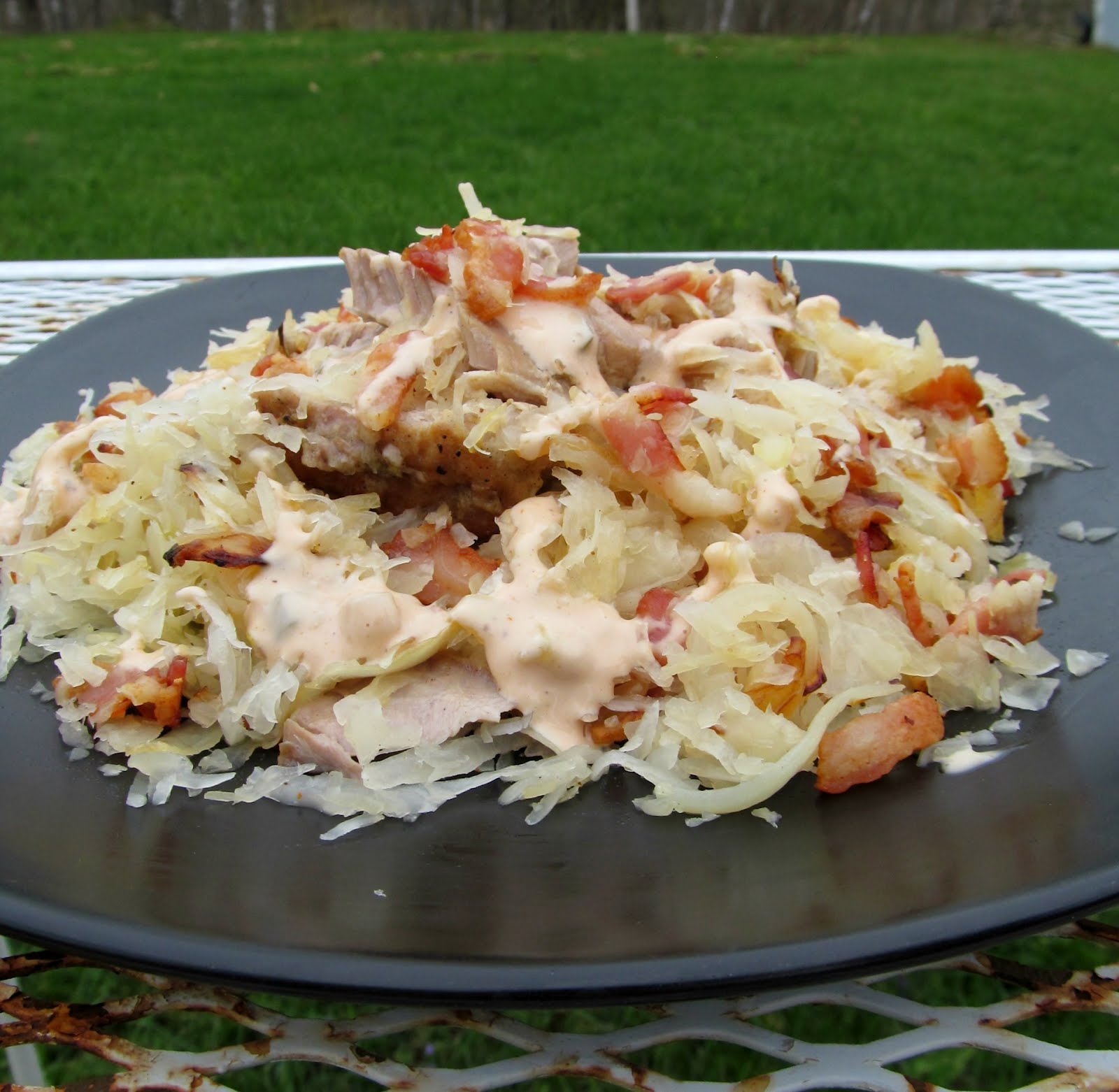 Rise and Shine Bacon Fried Sauerkraut with Sweet Garlic Country Style Ribs