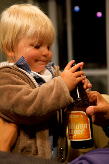 Tobias loves beer - already