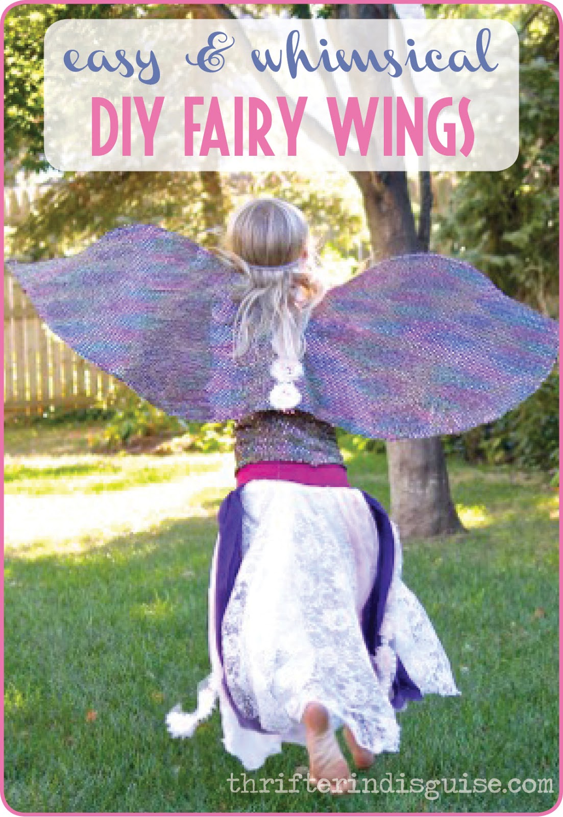 A Thrifter in Disguise DIY Fairy Wings Costume Tutorial