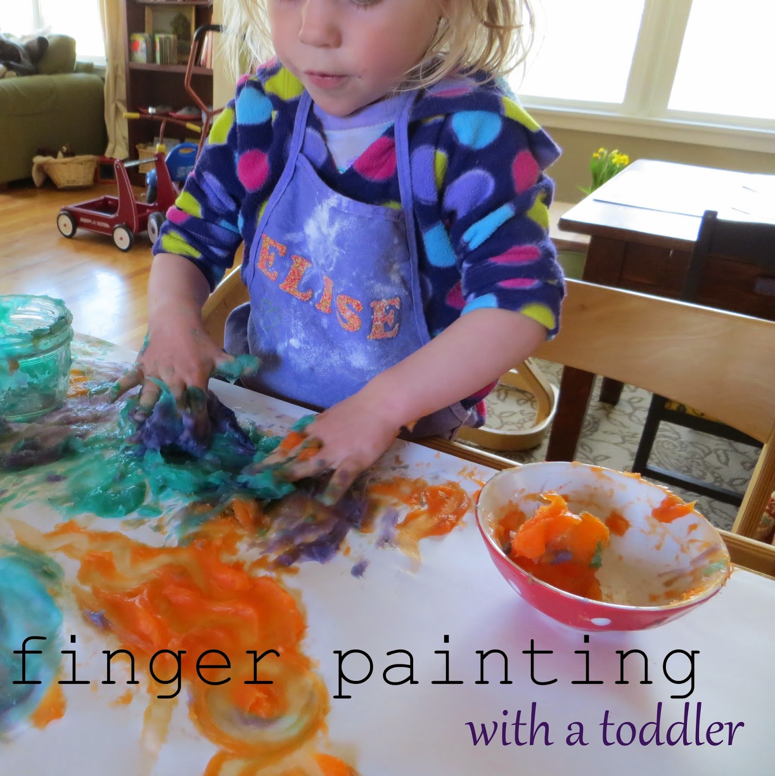 itty bitty love finger painting with a toddler a simple first art