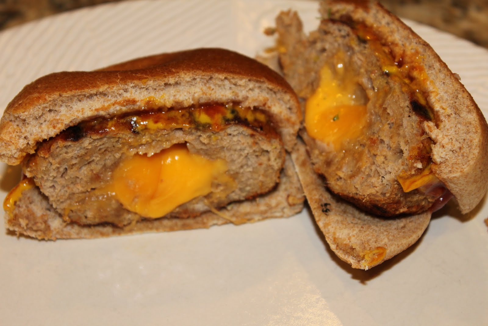 SPICED CHEFS Inside Out Turkey Cheese Burger