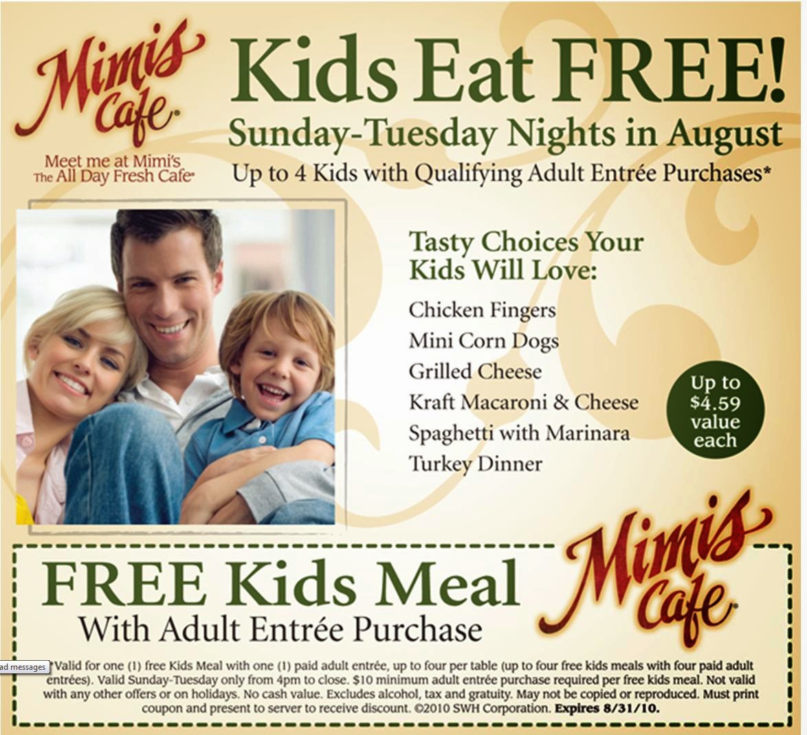 Free Printable Coupons Mimis Cafe Coupons
