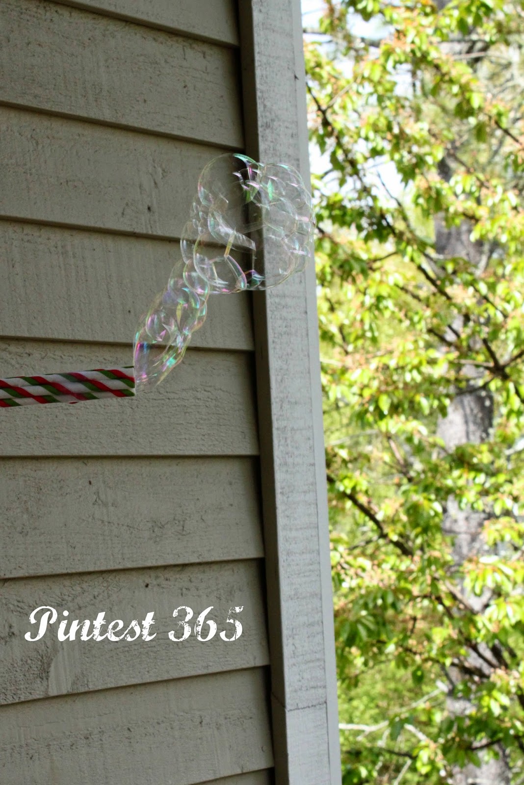 Pintest 365. Day 117 Straw Bubble Wand (success).