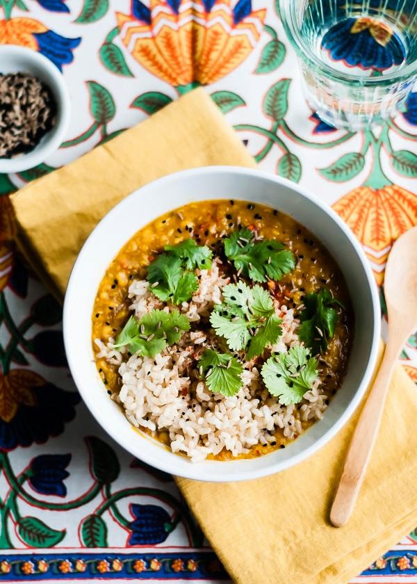Slow Cooker Vegan Red Lentil Dal from Cafe Johnsonia Slow Cooker or