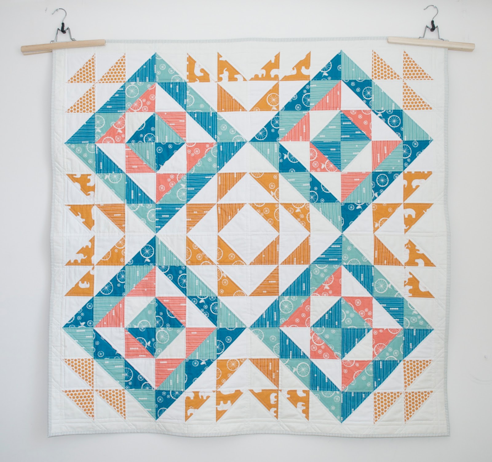 Let's begin sewing... HST Quilt 1