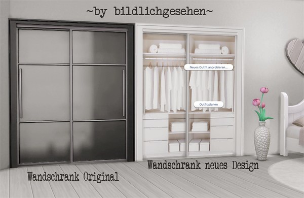 Sims 4 CC&#039;s - The Best: Closet and Wooden Bed Recolors by Bildlichgesehen