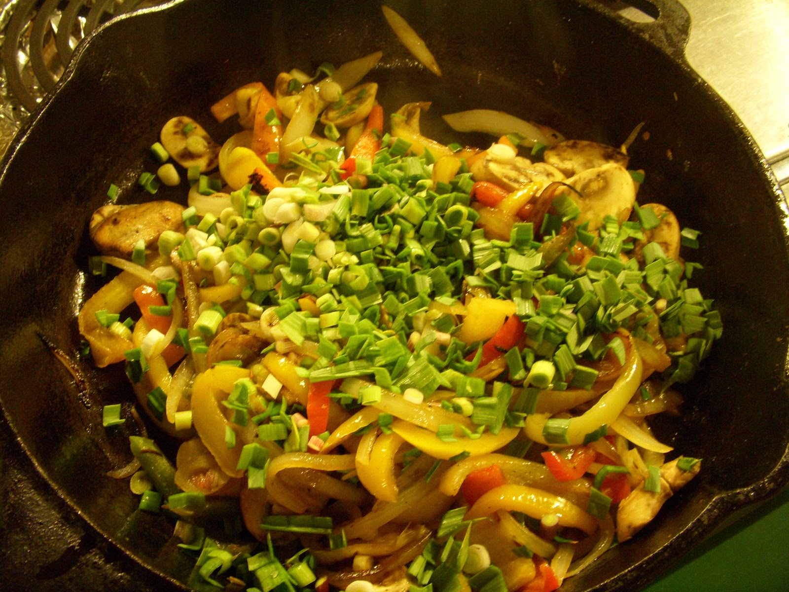 Diana Dyer, MS, RD Recipe Fajitas Topped with Green Garlic