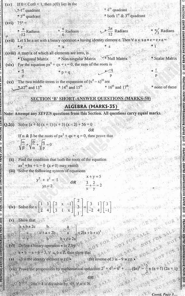 practical centre guess papers 2015 class 11th