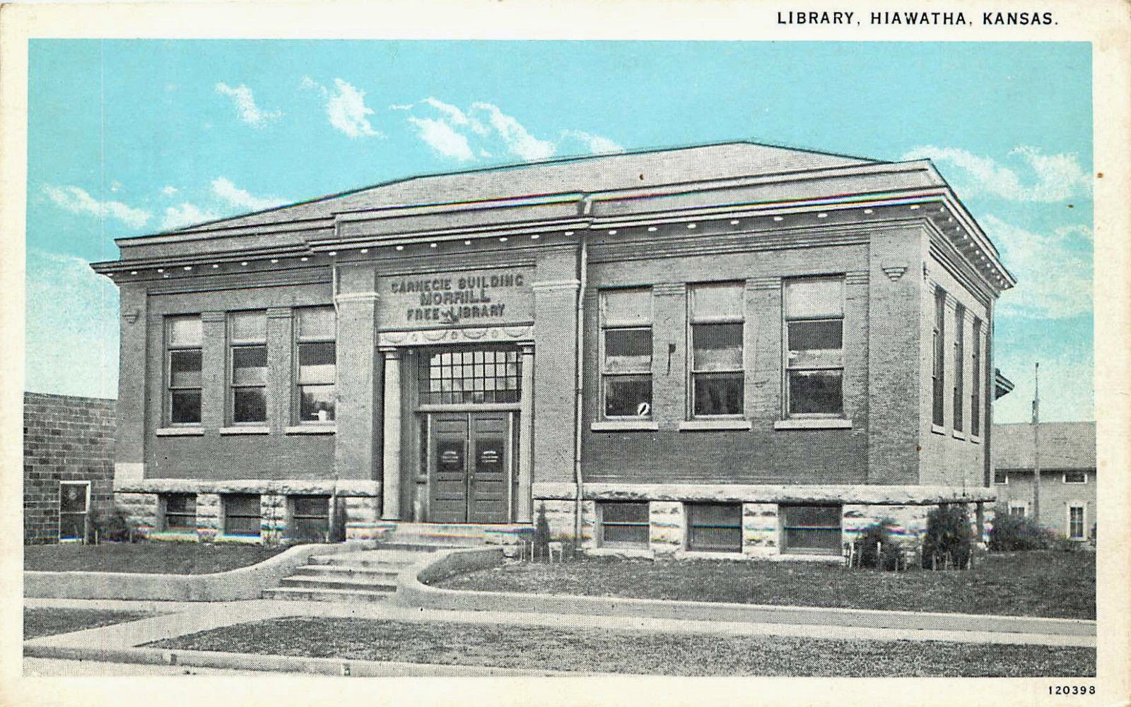 Library Postcards Carnegie Library, Hiawatha, Kansas