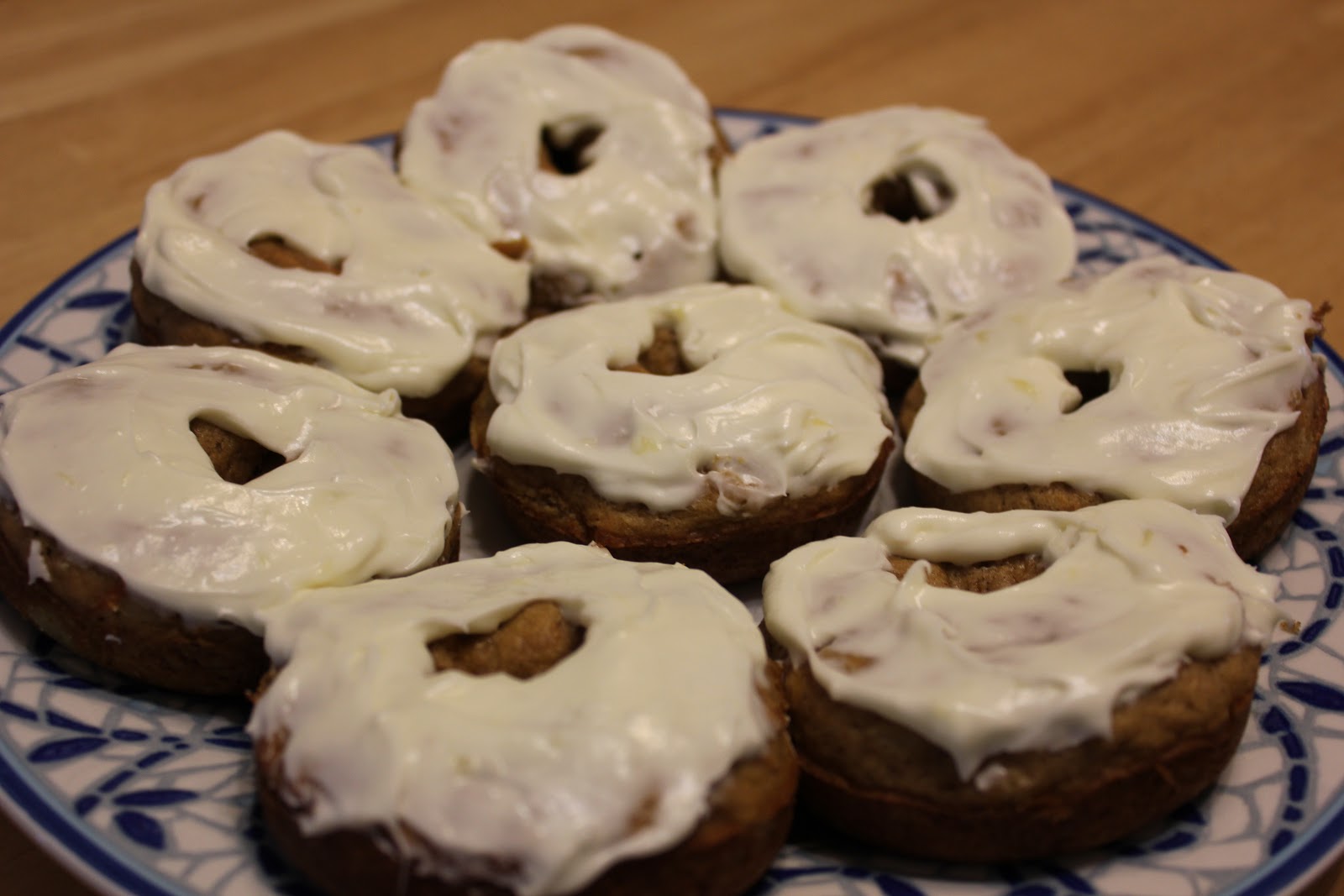 THE BUSY MOM CAFE Baked Carrot Cake Doughnuts with Pineapple Cream