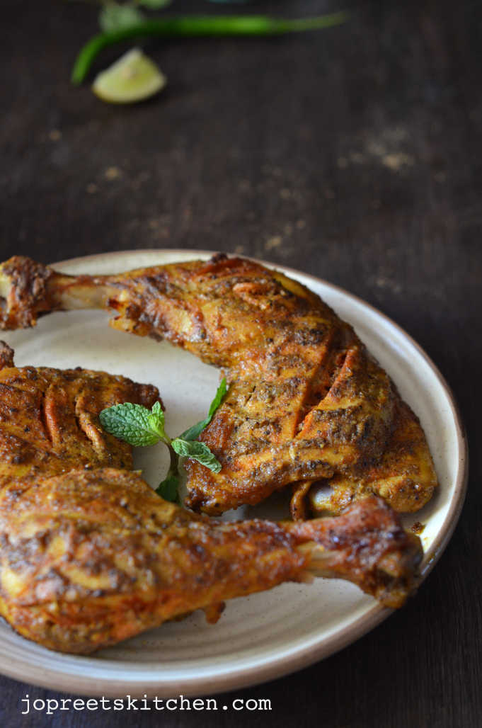 Tandoori Chicken (Indian Style Roasted Chicken) Jopreetskitchen