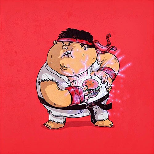 Fat Super Hero Gemuk - Street Fighter Ryu