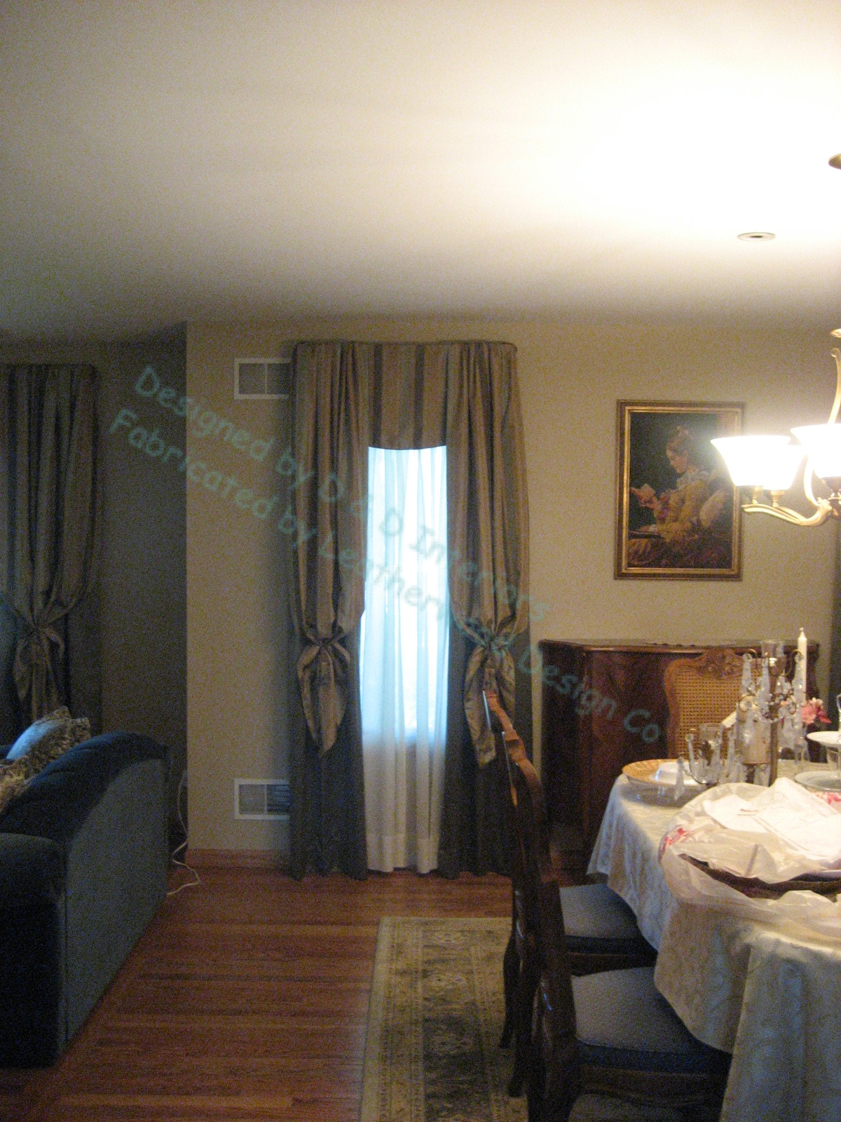 Leatherwood Design Co Drapery Over Top Treatment