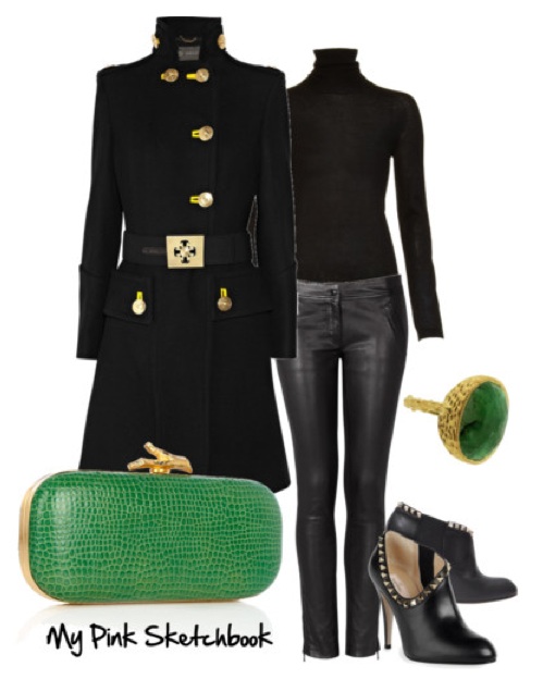 I especially love emerald green with black and gold