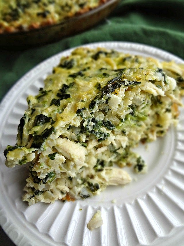 The Cooking Actress Rice, Cheddar, & Spinach Pie
