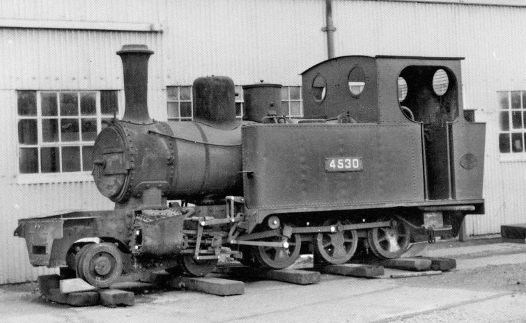 RE engine that once worked the railway of the Electric Light School Stokes Bay