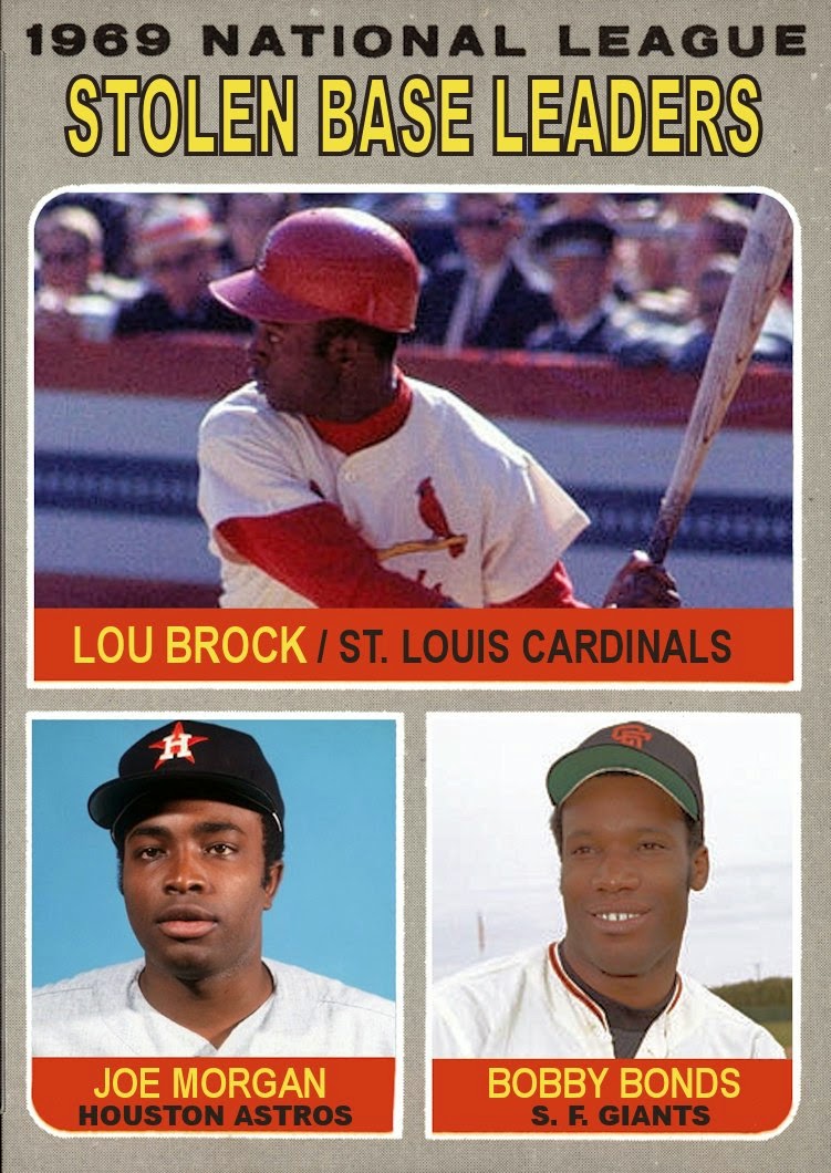 Authentic 4 St. Louis Cardinals Lou Brock Baseball Cards 1972 