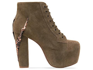 Jeffrey Campbell Lita Claw in Taupe Suede Copper