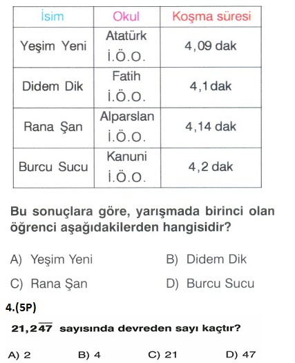 2013 6. Sınıf Matematik 2. Dönem 2. Yazılı Soruları - Ödevvar,oguz hoca