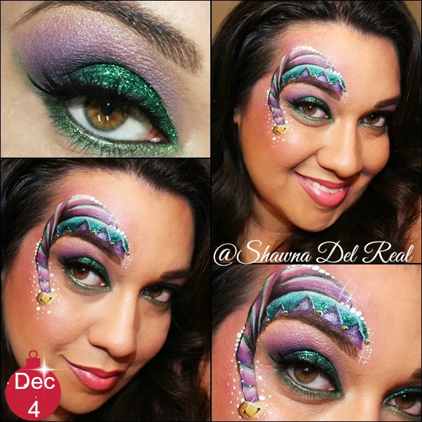 is a little christmas elf face painting and a super glittery eye makeup design i used a custom made spiltcake to create the elf hat and esmeralda sugar - Christmas Elf Makeup is a little christmas elf face painting and a super glittery eye makeup design i used a custom made spiltcake to create the elf hat and esmeralda sugar - Christmas Elf Makeup