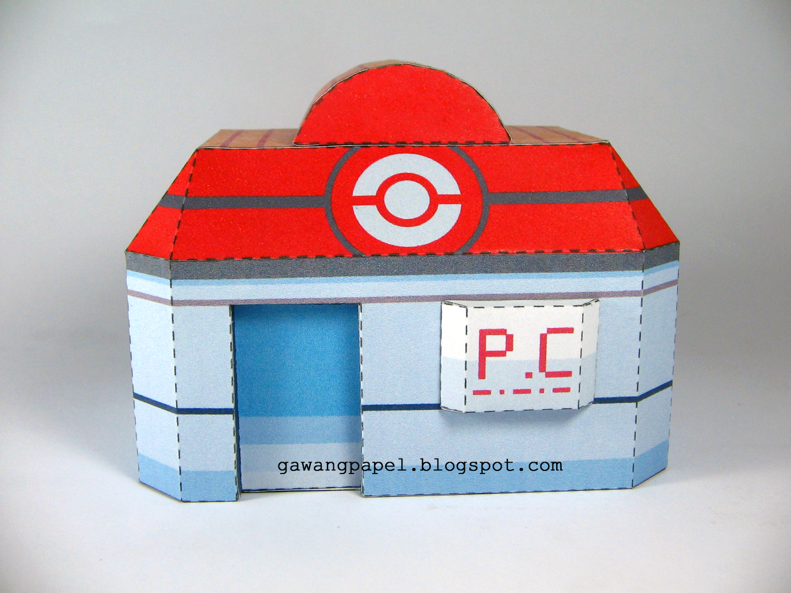 Pokemon Ruby/Sapphire Pokemon Center Papercraft Papercraft Paradise