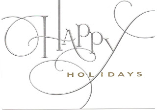 Stylish font lettering words of Happy holidays picture for Christmas