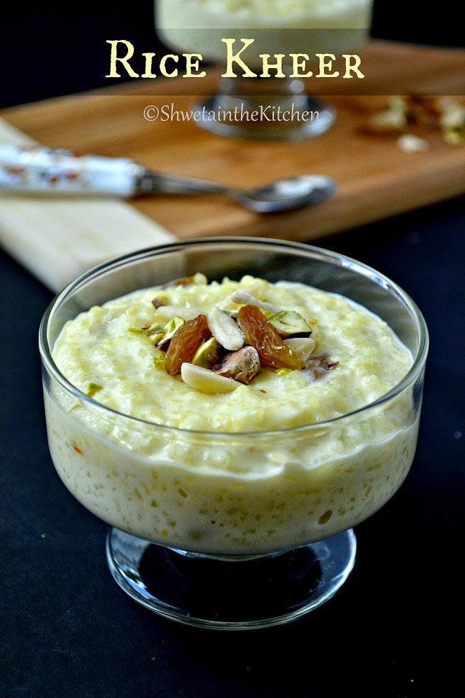 Shweta in the Kitchen Rice Kheer Rice Pudding Chawal Ki Kheer