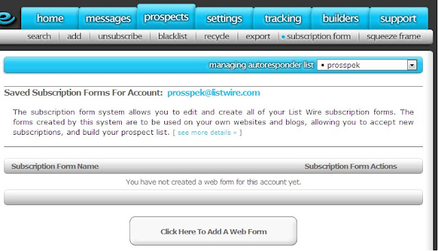 cara setting free autoresponder listwire