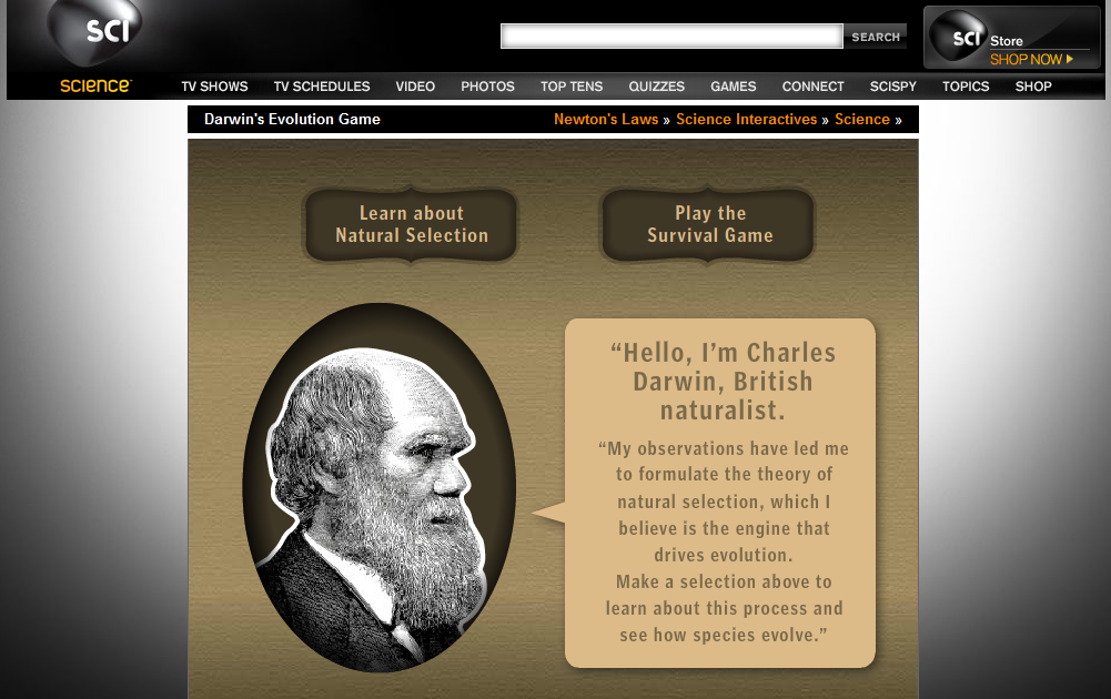 Tech Coach Darwin's Evolution Game