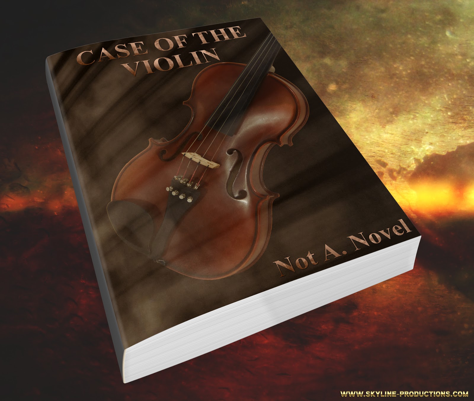 Skyline Productions Case of the Violin Book Cover MockUp. Portrait